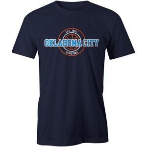 Oklahoma City Basketball Blue City Fan T Shirt